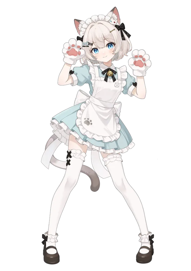 Yui 白裙女仆装立绘